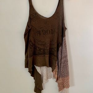 Free People Handkerchief Hem Tank